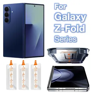 3Pcs Privacy Tempered Glass Screen Protector for Samsung Galaxy Z Fold 7/6/5/4/3 5g, Bubble-Free, Fingerprint Unlock Support, High-Quality Protection