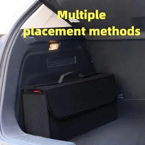 High-End Car Foldable Storage System, Car Storage Organizers, Minimalist Felt Luggage Organizer Box, Includes Model Bag, Business Travel Storage Solution