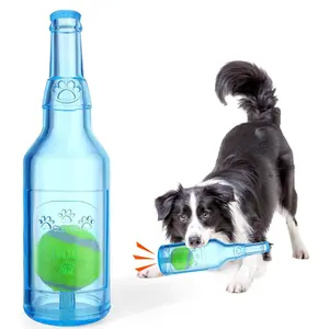 Water Bottle Design Dog Toy, 1 Count Squeaky Dog Toy, Indestructible Dog Toy, Safety Design Interactive Chew Dog Chew Toy, Dog & Cat Accessories, Valentine's Day Gift, Pet Products