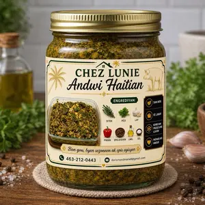 Chez Lunie Andwi Haitian 32oz - Authentic Haitian Cuisine with Traditional Flavor for Food Lovers and Cultural Enthusiasts