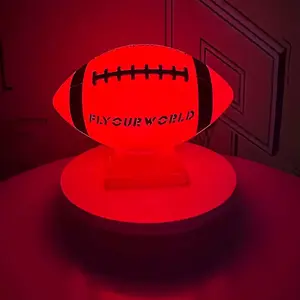 Kids Light up Football,Glow in The Dark Youth Ball with LED Lights Pre-Installed-Batteries Included