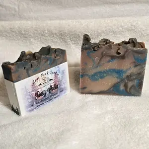 Frosty Cabin Cold Process Soap Bar, Holiday Edition- Sage Peak Soap LLC.