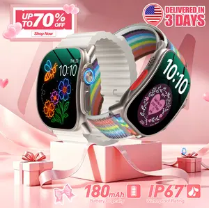 Buy One Get One Free- Upgraded Fitness Smartwatch 2.02"&1.72" Bundle,Full HD Display, IP67 Waterproof, Bluetooth Calling, 24/7 Heart Rate Tracking, Sleep Monitoring,Fitness Assistant,Perfect for Sports & Business Smart Wear