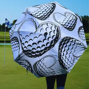 Golf Hearts - Large Golf Umbrella