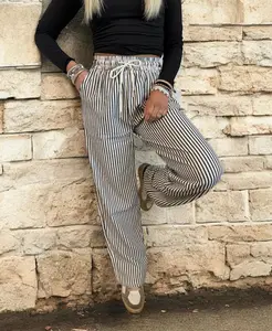 Everyday Stripe Straight Leg Pants