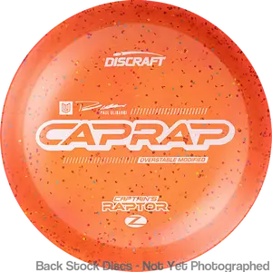 Discraft Elite Z Confetti Captain's Raptor Distance Driver with Paul Ulibarri 2026 CapRap Stamp [Back Stock Inventory - Disc and Stamp Color WILL VARY]