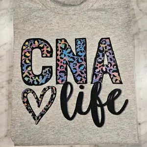 cna life shirt healthcare cheetah print cute popular trending certified nursing assistant Short sleeve tshirt