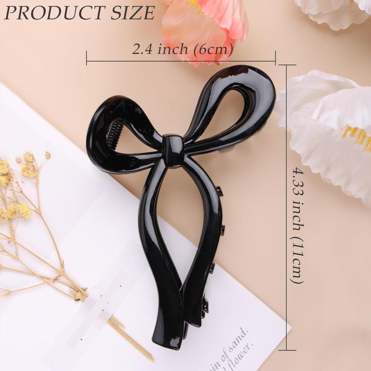 4PCS Bow Hair Clips Butterfly Hair Claw Non Slip Elegant Hair Accessories Women