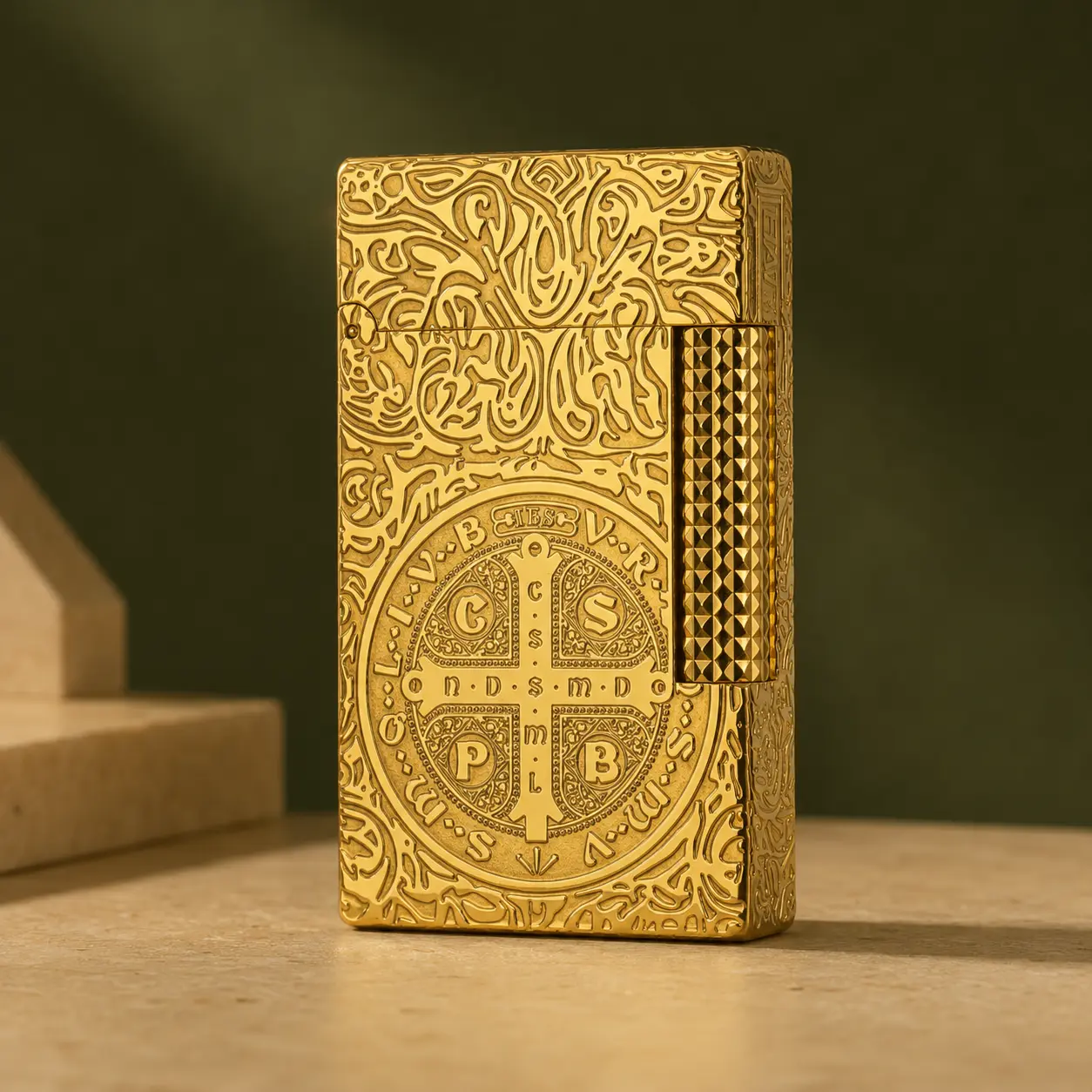 Classical Constantine Gold DPT Metal Lighter, 140g Brass Butane Gas Option, Lighter Accessories for Him, Home Supplies Add-Ons