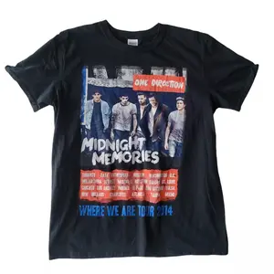 One Direction Midnight Memories Band Tee Womens Medium Black Where We Are 2014-