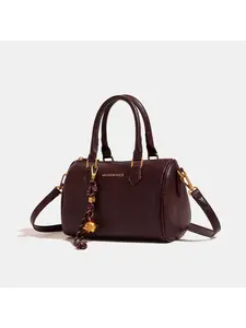 Boston Bag Women Casual Versatile Shoulder Crossbody Bag Commuter Handbag High-Quality Shopping Bag