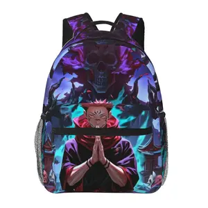 Jujutsu Kaisen school backpack with large capacity — casual daypack for outdoor sports and office; cartoon Jujutsu Kaisen merchandise laptop backpack/school bag for boys, girls, and gift giving