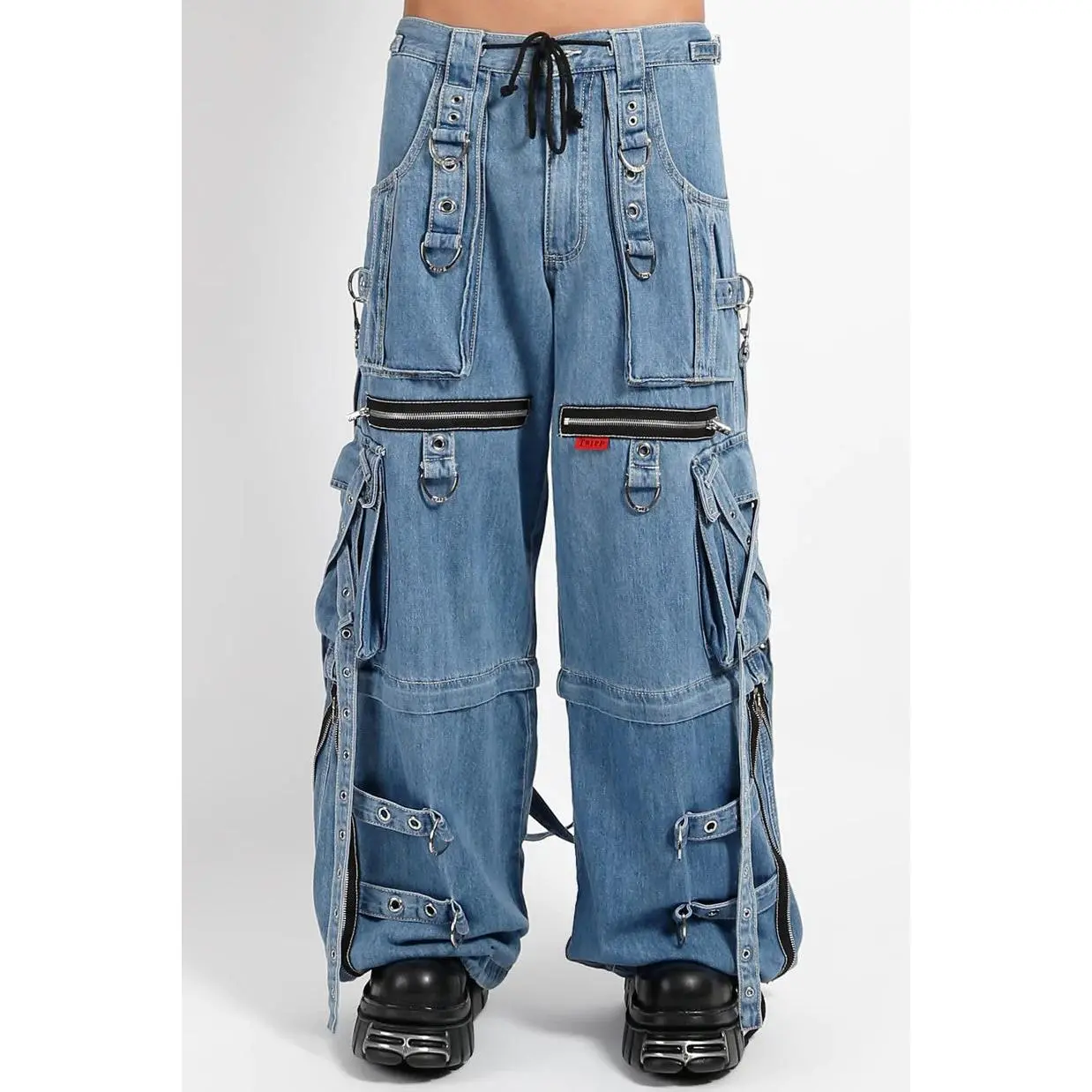 Tripp NYC Denim X Strap Pants [Light Blue]