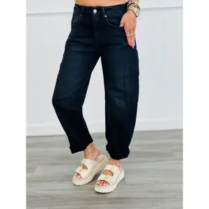 Risen Black Beyond The Barrel Cuffed Jeans (Reg & Plus)