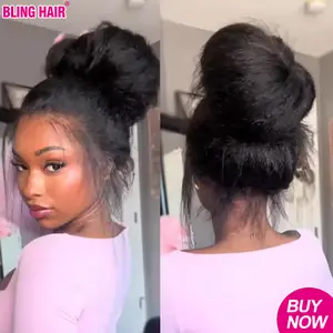 [NEW] Bling Hair 360 Invisi Draw-strings Kinky Straight Glueless Wig PreCut Lace InvisiFit Strap Wear Go Wig Hidden Strap 360 Full Lace Front Wig