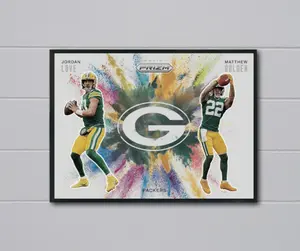 Prizm Jordan Love/Matthew Golden 2025 Manga 12x17 Poster Green Bay Packers
