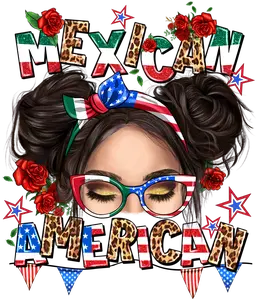 Premade Mexican American | DTF Transfer - Ready to Press, Quick Shipping, Direct to Film Transfer