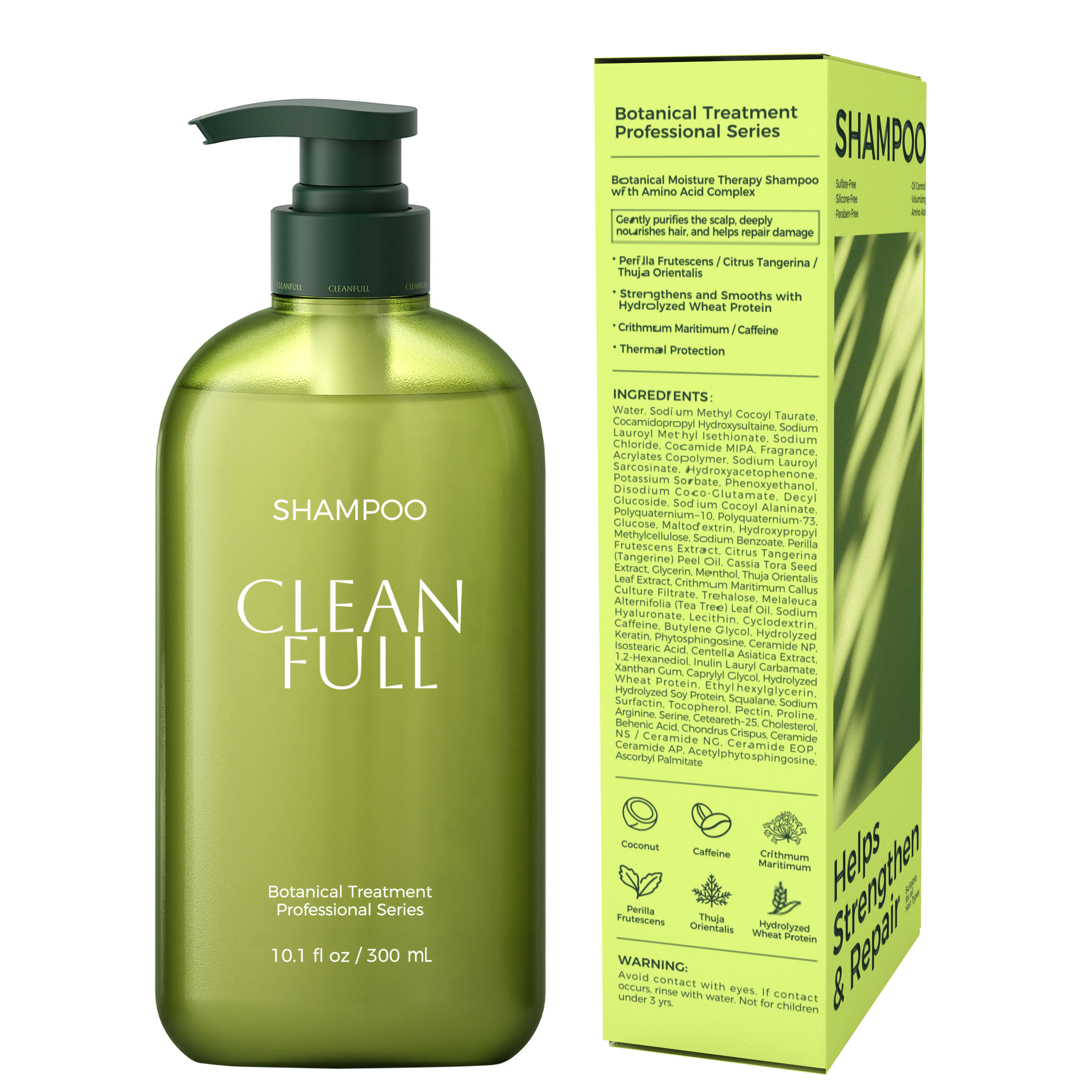 CLEANFULL Anti Hair Loss Shampoo Help Hair Growth tiktokshopbacktoschool Glow up PH Balance Oil Healthy Scalp, Sulfate Free Silicone Free Hydrating Based Hair Products, Anti-Breakage for Dry Damaged Hair All Hair Types hydrolyze keratin