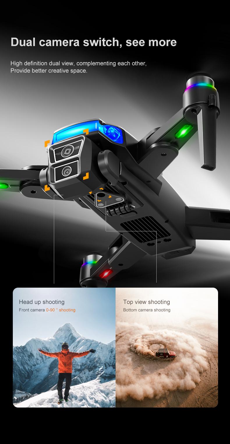 YCMDCGIE GPS drone is equipped with a 4K camera and comes with a 4.5-inch LCD remote controller. It features professional GPS intelligent tracking, AI smart return, follow mode, brushless motors, and a foldable design.