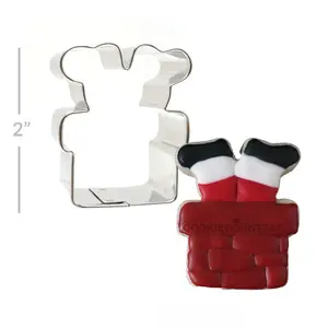 Mini Santa Feet in Chimney Cookie Cutter 2"