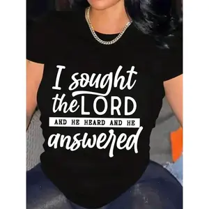 I Sought The Lord And He Heard And He Answered Faith Inspired Shirt For Women And Men Christian Apparel Religious Statement Top