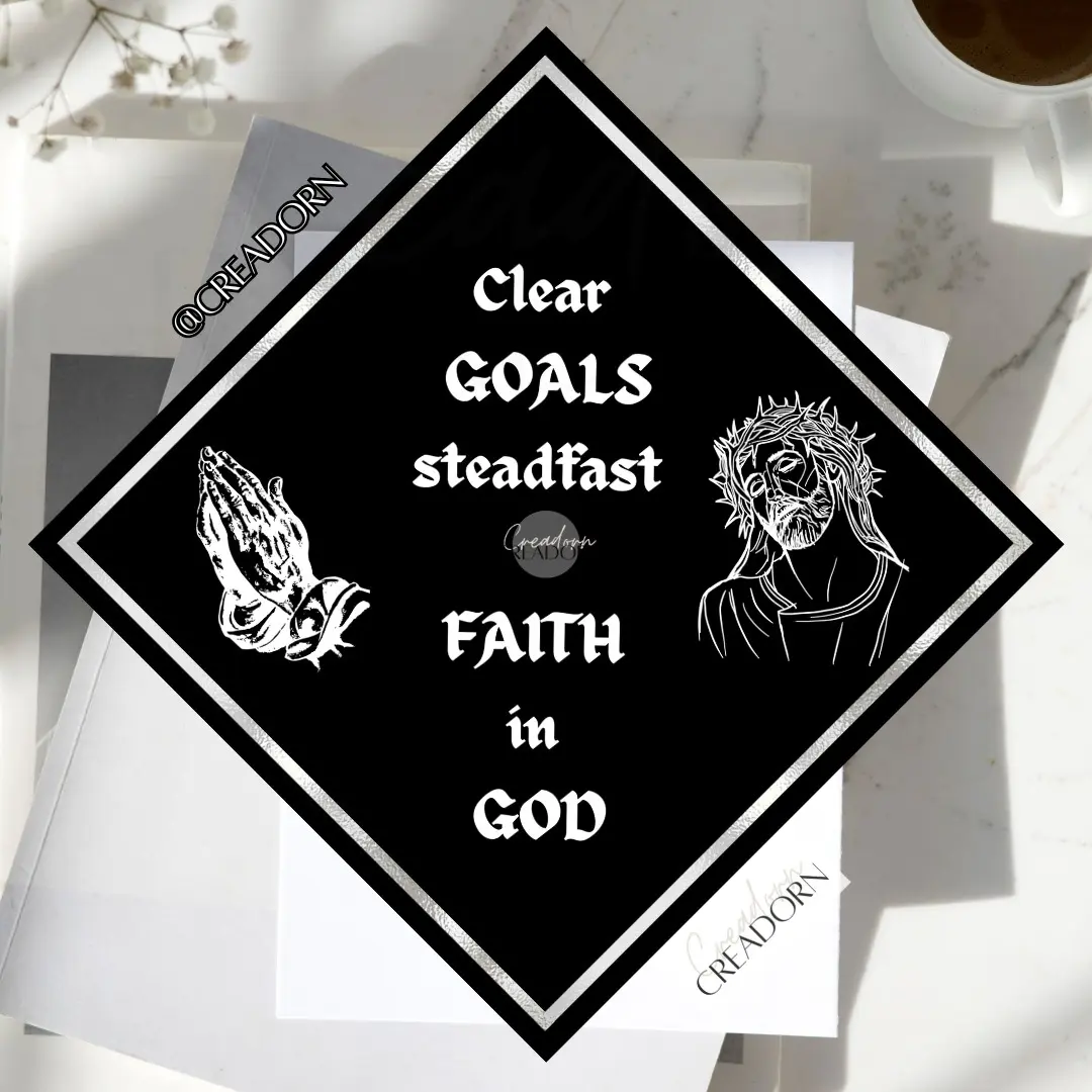 Jesus Praying Hands Grad Cap, God Graduation Topper for Guys, Spanish ...