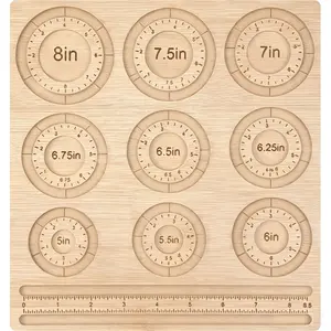 Wooden Bead Tray with 9 Holes, DIY Jewelry Making Workbench, Bracelet Necklace Crafting Tool, Professional Beading Organizer Pad