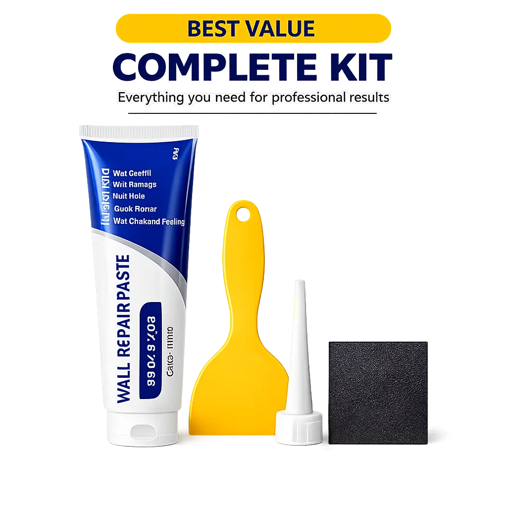 Home Drywall Patch Repair Kit with 250g Quick-Drying Wall Mending Agent, Multi-Functional Heavy-Duty Concrete Sealant, Waterproof Adhesive Caulk, Self-Adhesive Paste