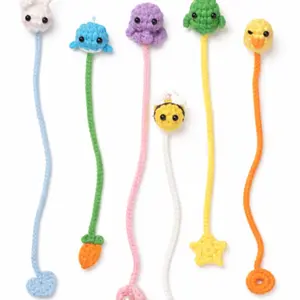TIKA 6-Pack Beginner Crochet Kit with Animal Bookmark Projects, DIY Yarn Craft Set with Step-by-Step Video Tutorials