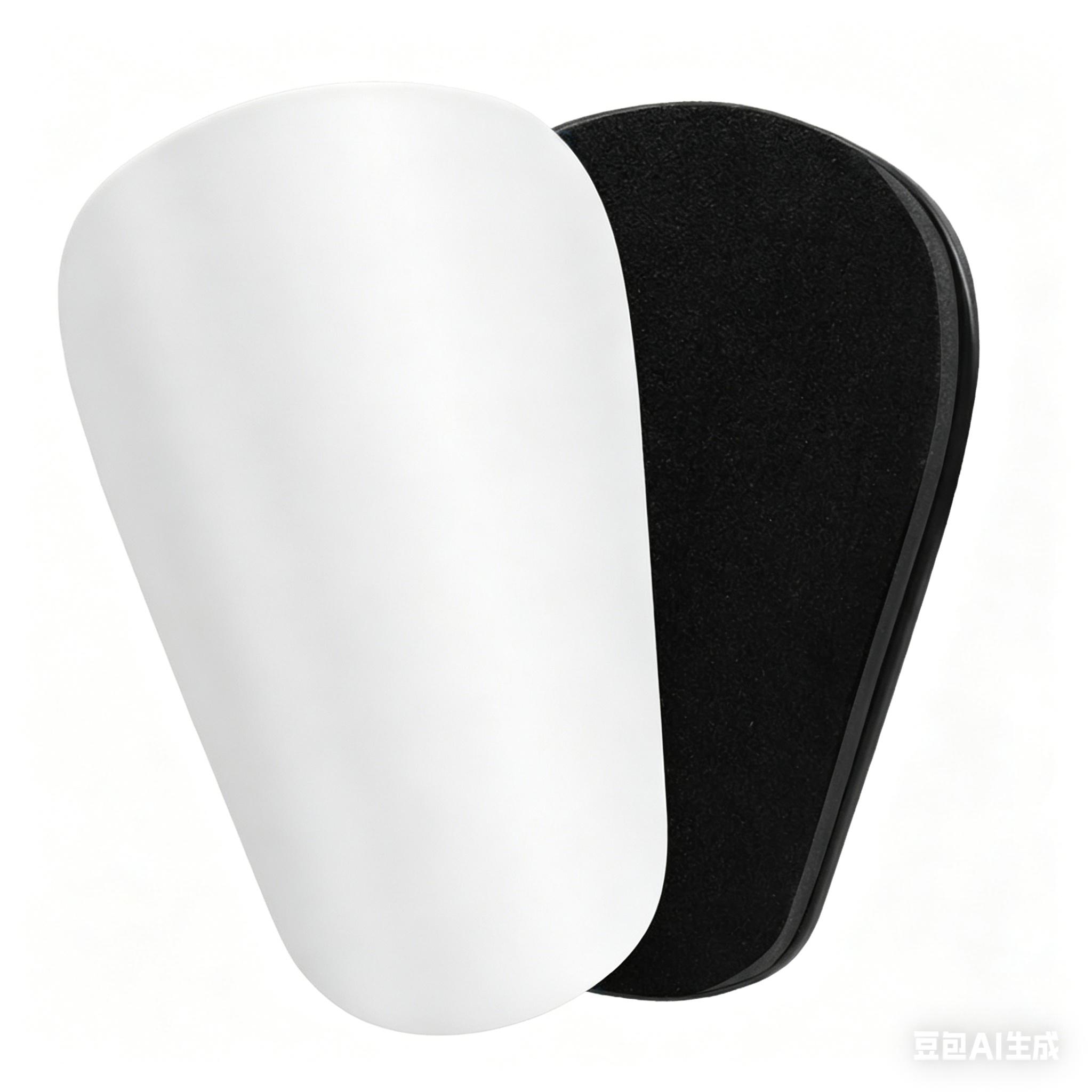 White ultra-mini soccer shin guards, suitable for toddlers, children, teenagers, and adults - Ultra-mini soccer shin guards - Super small shin guards, lightweight and comfortable.