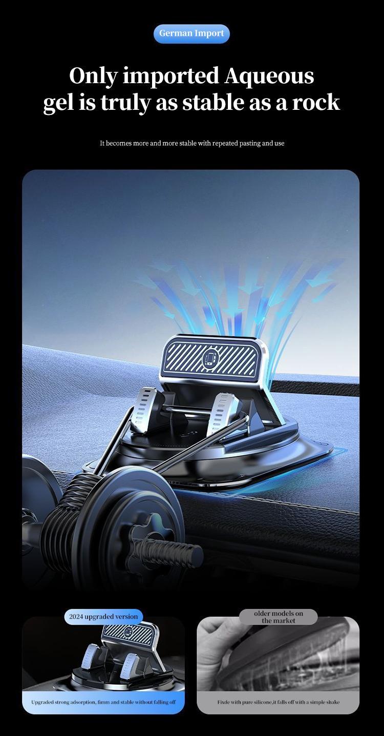 360° Rotation Car Phone Holder, Suction Cup Dashboard Windshield Mount, Horizontal & Vertical Screen Adjustment, Anti-Slip Universal Phone Holder for iPhone Android BackToSchool