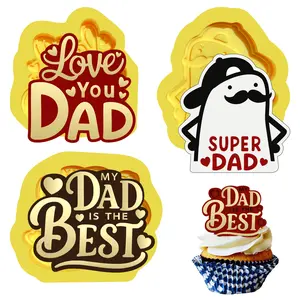 Father’s Day Silicone Mold Set | Dad Chocolate Mold for Candy, Fondant, Cookies & DIY Crafts