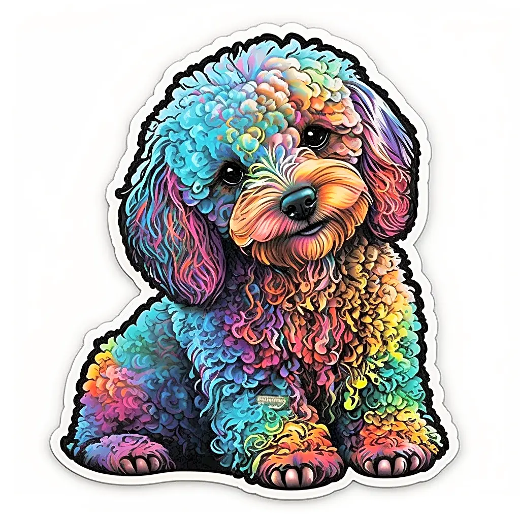 Poodle  Vinyl Decal Sticker for Car, Laptop, tumbler, more. # 1730