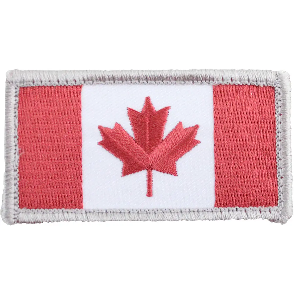 Canadian Flag Full-Color Morale Patch - 3" x 1.6", Loop Closure, Versatile for Embroidery & Sewing Supplies, 3" X 1.6" Patch