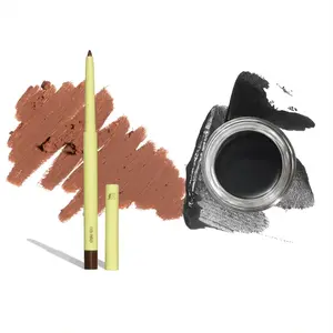 Made By Mitchell Lip Liner & Eyeliner Balm Set, 0.25g Lip Liner Stick with 5g Long-Lasting Eyeliner Balm, Rich Color Options for Precise Eye and Lip Makeup