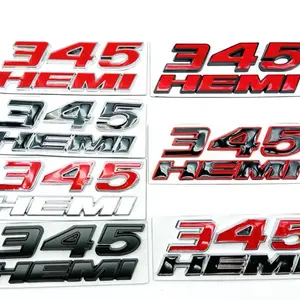 2X 345 HEMI Emblem For Charger Challenger Side Fender Badges Sticker