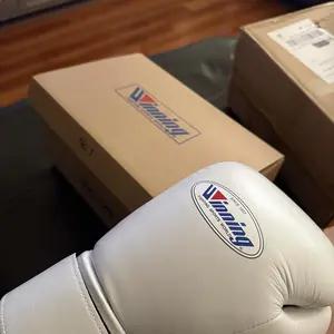 Winning Boxing Gloves 14oz/16oz Genuine Cowhide Leather Boxing Gloves Black White Leather Boxing Gloves 14oz 16oz Boxing Training Gloves Professional Boxing Gloves for Men