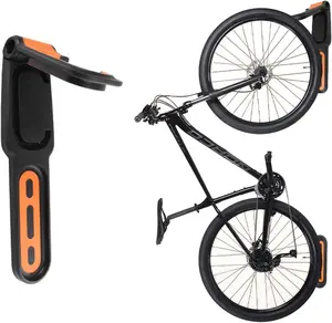 Bike Wall Mount Garage Storage – Rotatable Bike Hanger, Space-Saving Vertical Rack Holds Up to 66lbs, Easy to Install