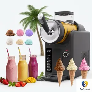 2025 New Design 6-Function Household Slushie Machine - 110V/220V Low-Power Frozen Drink Maker with Multi-Preset Modes, Measuring Feature, Easy-to-Use for Smoothie, Coffee Slush Summer Vibes