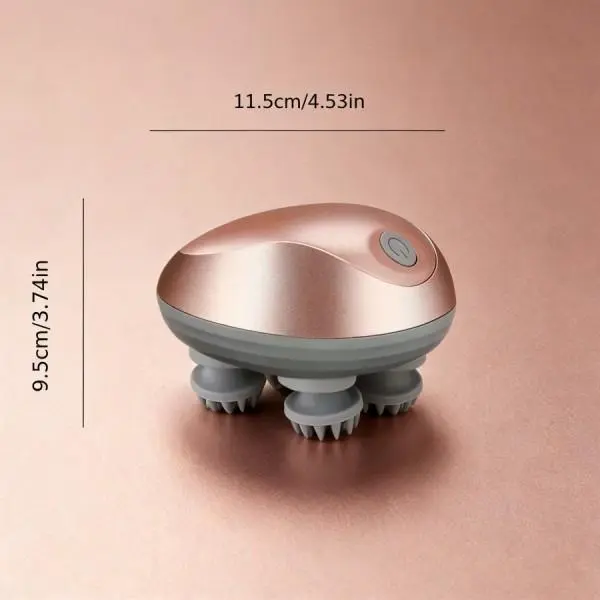 USB Rechargeable Octopus Claw Scalp Massager with Vibration & Kneading Modes, Portable Head Relax Tool for Home, Travel and Salon Use