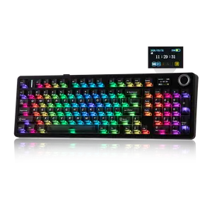 EPOMAKER AULA F99 MAX Wireless Mechanical Keyboard, Smart Screen & Knob, 8000mAh, 2.4Ghz/BT Creamy Keyboard, Pre-Lubed Switch, Hot-Swappable, RGB Backlit, Custom Software