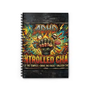 ADHD Fist Graffiti Spiral Notebook | Ruled Journal