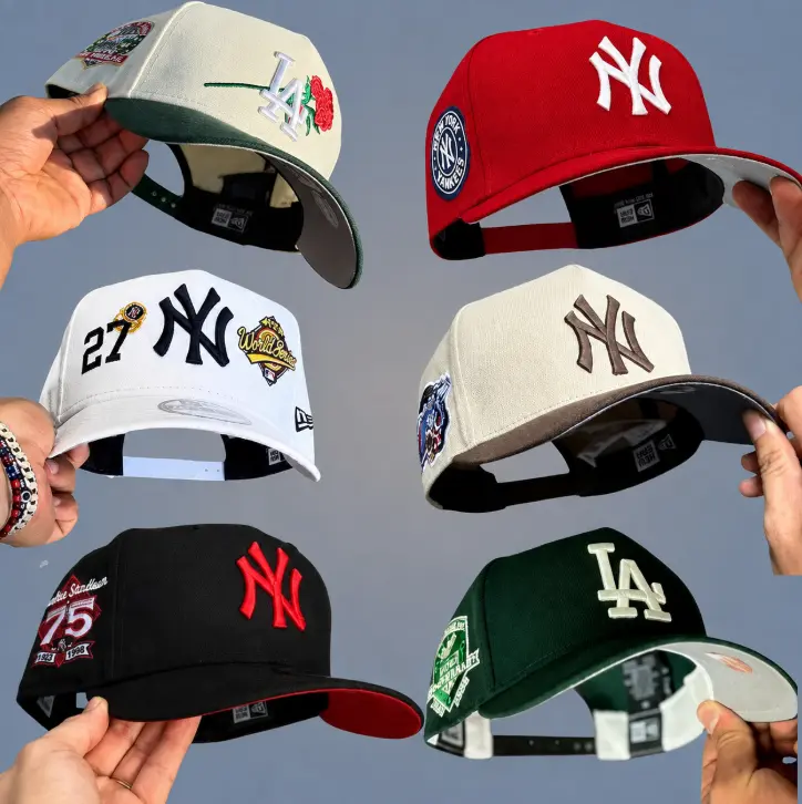 MLB New Era Yankees Dodgers Baseball Hat – 59FIFTY Fitted Snapback Cap, Unisex Urban Streetwear Style, Gorras de Béisbol Unisex, Vintage Sports Look, TikTok Trend USA 2026