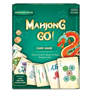 Mahjong Go! Card Game – Classic Mahjong Reimagined as a Card Game, American-Style Rules Inspired Strategy Game, Fast-Paced & Travel-Friendly, 4 Players, Gift for Adults & Teens
