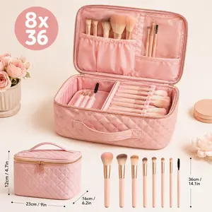 pink makeup storage bag