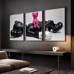 Set of 3 KAWS Wall Art Prints, Digital Download, HYPEBEAST Decor, Kaws Poster, Kaws Decor, Kaws Figure, Hypebeast Toys, Masculine Wall Art