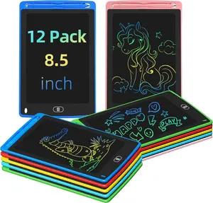 Party Favor 12 Pack LCD Writing Tablet for Kids, 8.5 Inch Colorful Drawing Doodle Board, Erasable Doodle Pad for Toddlers, Educational Learning Toys Birthday Gifts for Boys Girls Age 3 4 5 6 7 8