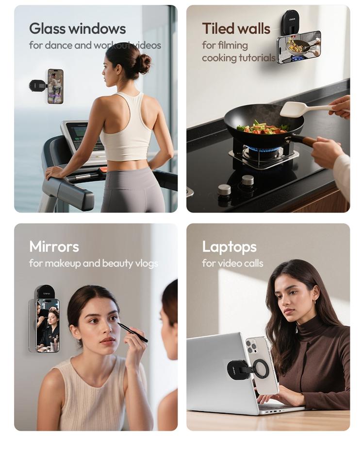 Ulanzi MA39 MagLock Suction Cup Phone Mount Desktop Stand for iPhone 17 16 15 14 with Suction Bottom for Wall Glass Ulanzi MA39 MagLock Suction Cup Phone Mount Desktop Stand for iPhone 17 16 15 14 with Suction Bottom for Wall Glass