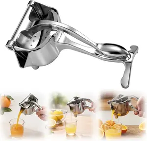 Built To Last! Heavy Duty Manual Fruit Juicer Press - New Aluminum Alloy Squeezer, Large Capacity Detachable Juice Extractor for Oranges, Lemons, Must-Have for Fresh Juice Lovers
