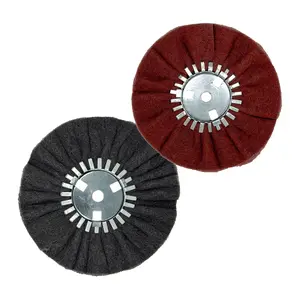 Renegade Products | Case Pack Satin Airway Buffing Wheel for Angle Grinders - (5/Pack) – Ultra-Fine Metal Surface Prep & Finishing Wheels for Aluminum & Stainless Steel